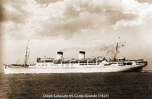SS Conte Grande (1927) of the Lloyd Sabaudo / Italia Line.