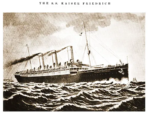 The SS Kaiser Friedrich at Sea.