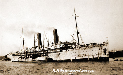 SS Kenilworth Castle of the Union-Castle Line, 1935.