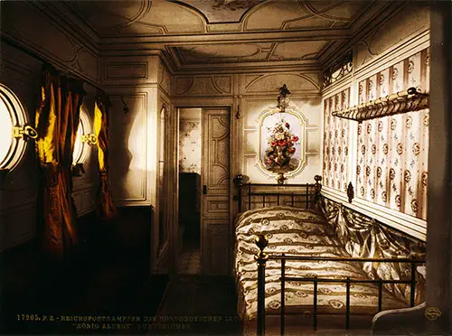 Luxury First Class Cabin on the SS König Albert, c1905.