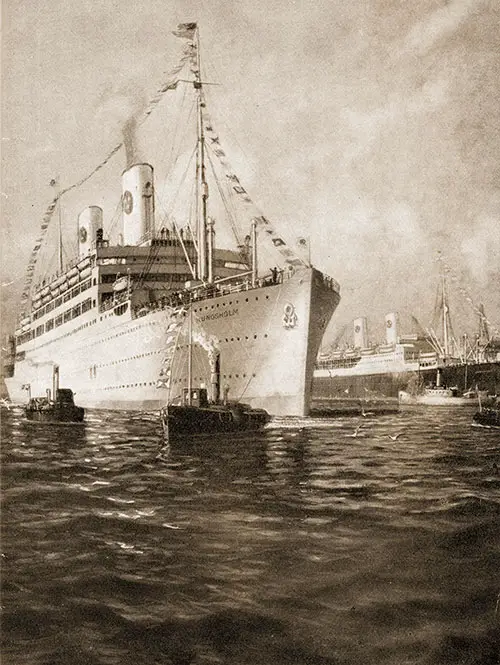 SS Kungsholm of the Swedish American Line, circa 1928.