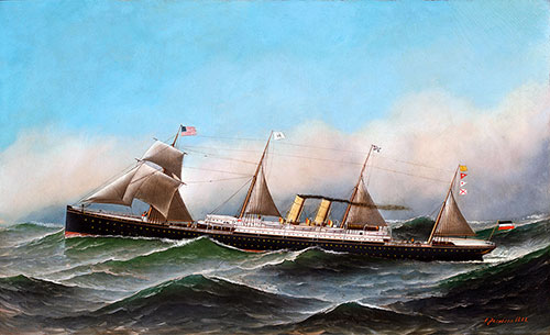 SS Lahn of the Norddeutscher Lloyd, 1888.