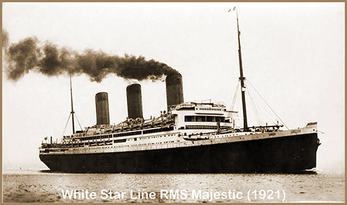 RMS Majestic (1921) of the White Star Line.