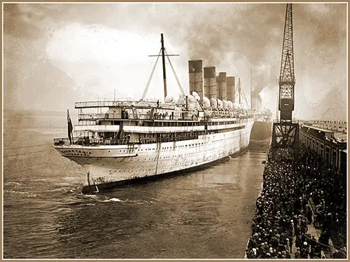 The Image Shows the RMS Mauretania Departing Southampton on 2 July 1935.