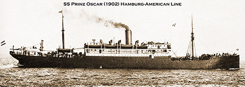 SS Prinz Oscar of the Hamburg-American Line, 1902.