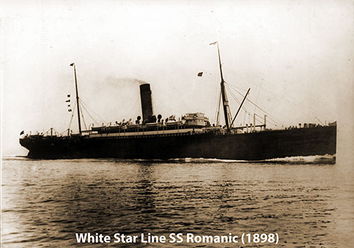 SS Romanic (1898) of the White Star Line, 1903.