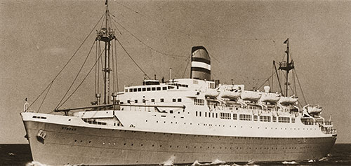 TSS Ryndam (1951) of the Holland-America Line.