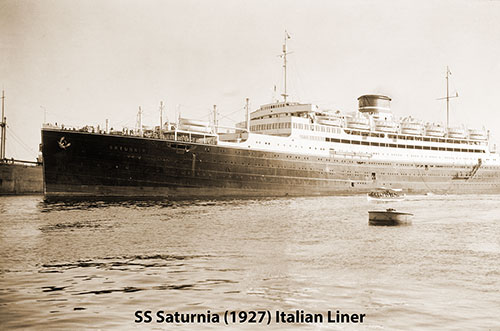 SS Saturnia (1927) at Port.