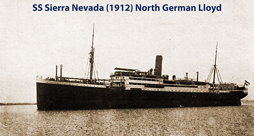 SS Sierra Nevada (1912) of the Norddeutscher Lloyd.