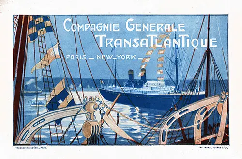 Back Cover, CGT French Line SS La Bretagne Cabin Passenger List - Saturday, 22 June 1912.
