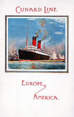 Front Cover of a Saloon Passenger List for the RMS Laconia of the Cunard Line, Departing Tuesday, 11 June 1912 from Liverpool to Boston via Queenstown (Cobh)