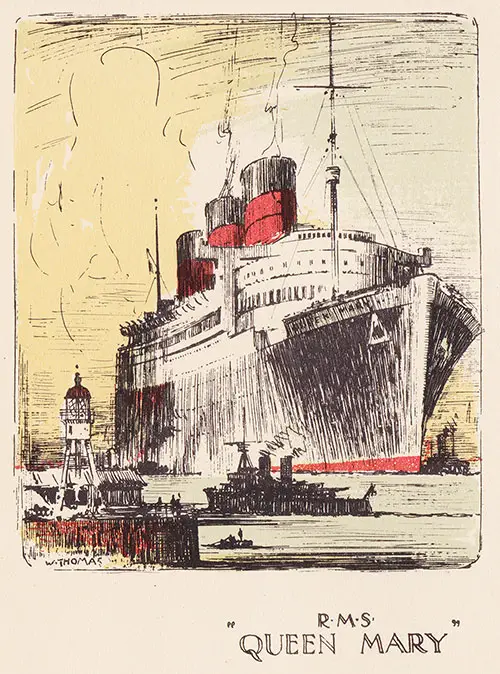 Painting of the Cunard Line RMS Queen Mary.