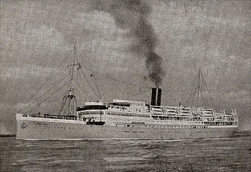 MV Sibajak, 12,226 Tons, Owned by Rotterdam Lloyd and Operated on the 1 September 1954 Voyage by Holland-America Line.