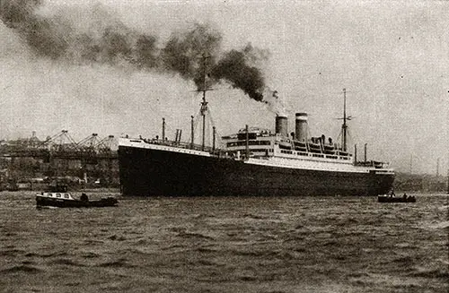 Departure of the SS Hamburg.