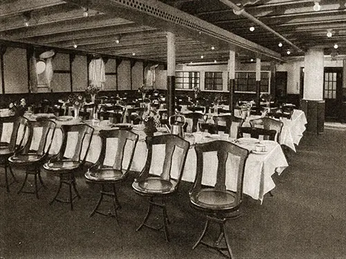 Corner of Third Class Dining Room.