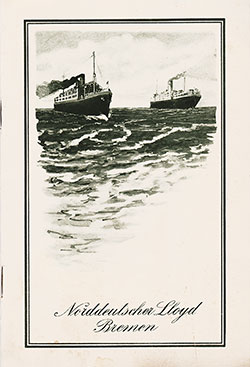 Front Cover, First and Second Cabin Passenger List from the SS Berlin of the North German Lloyd, Departing 8 January 1914 from Genoa to New York via Neapel, Palermo and Gibraltar.