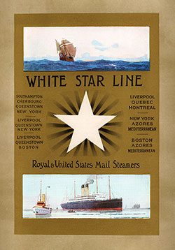 Passenger Manifest, RMS Canopic, White Star Line, July 1911, Genoa to Boston 