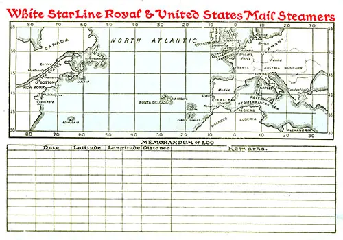 Back Cover, SS Canopic First Class Passenger List, 23 July 1911.