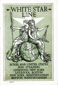 Passenger Manifest, SS Majestic, White Star Line, August 1905, Liverpool to New York 