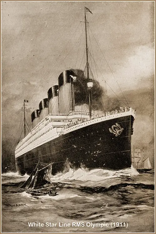 The White Star Line Olympic (1911), The Largest British Steamer at 46,359 Tons.