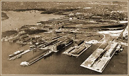 View of the Canton Company Terminal and Baltimore Harbor, 1940.