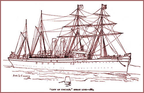 The SS City of Chicago of the Inman Line (1884).