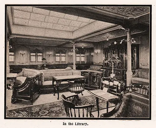 View of the First Class Library on the RMS Baltic.