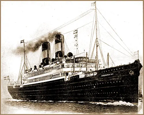 SS Frederik VIII (1913) of the Scandinavian-American Line.