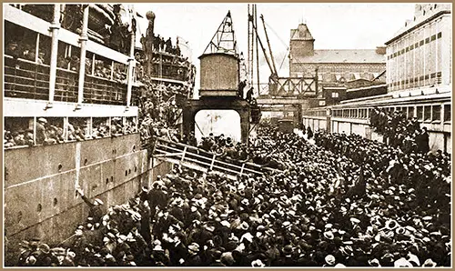 Returning British POWs About to Leave the Free Port of Copenhagen, January 1919.