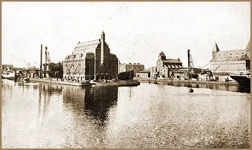 The Port of Copenhagen Central Pier and West Quey Seen from the North.