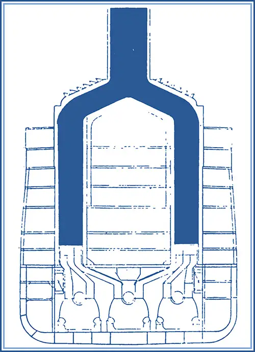 Unique Smoke Stacks of the Hamburg-American Liner Vaterland.