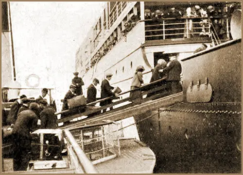 Embarking Passengers Onto an Anchor Line Steamship at Lough Foyle (Moville).