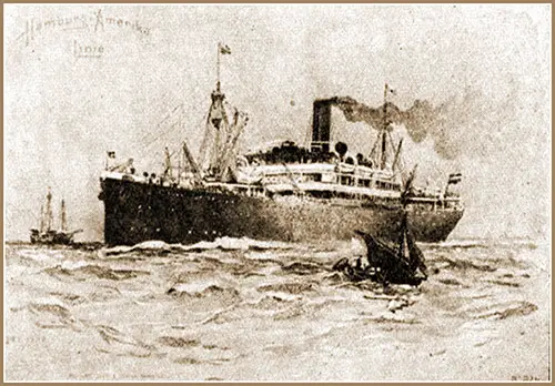 The Steamship "Batavia," of the Hamburg-American Line, Leaving Hamburg for New York, With 1155 Souls on Board.