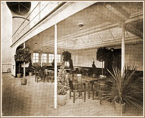 The Verandah Café on the Boat Deck - RMS Mauretania.