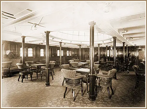 Second Class Smoking Room on the Mauretania.