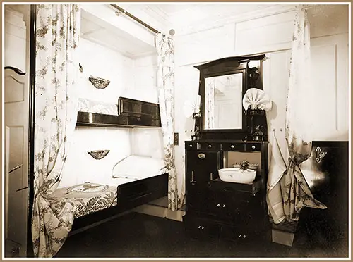 Special Second Class Stateroom on the RMS Mauretania.