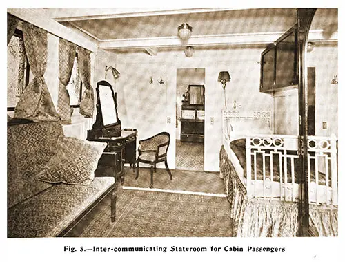Fig. 5.-- Inter-Connecting Stateroom for Cabin Passengers on the SS Pittsburgh.