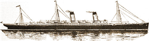 The RMS Oceanic of the White Star Line, 1899.