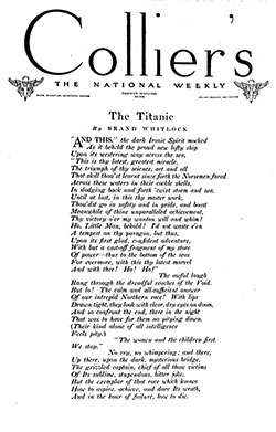 GGA Image ID # 21a20ed0a5 The Titanic Poem by Brandon Whitlock as Published in Collier's Weekly Magazine on 4 May 1912.