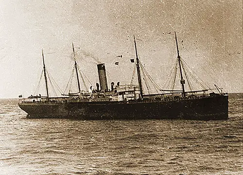 A Photograph of the Californian Which May Have Been Taken From the Deck of the Carpathia. the Californian Joined the Carpathia in the Rescue Effort at the Site of the Titanic Sinking.