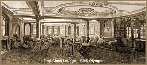 First Class Lounge on the RMS Olympic.