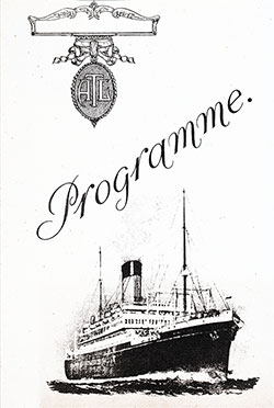Front Cover, Programme of Music for the Marious B. Winter's Band on Board an Atlantic Transport Line Steamship.