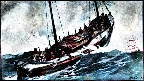 Central Lifeboat Society, Painting by Jean Droit, CGT French Line SS Ile de Frence Charity Gala Concert, 22 February 1931.