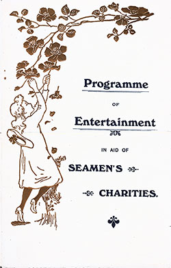 Front Cover, Entertainment Program in Aid of Seamen's Charities at Liverpool & New York 1911