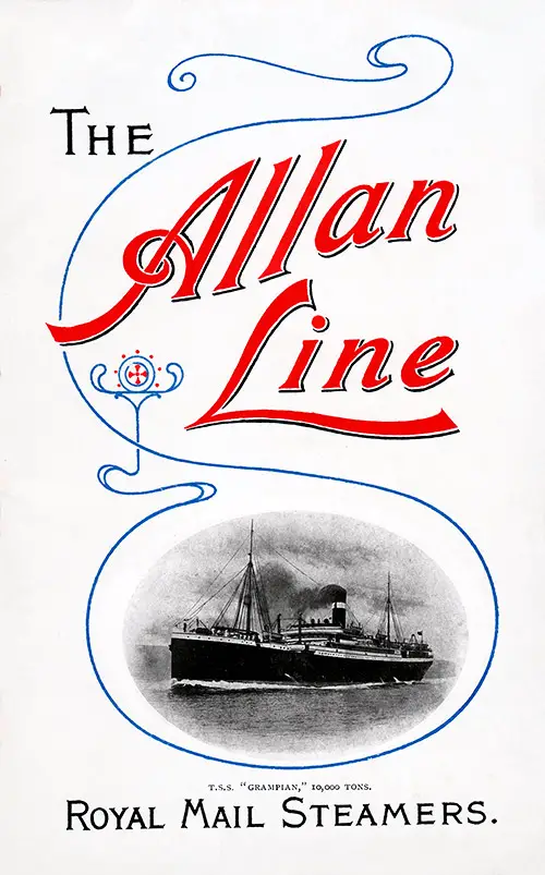 Passenger List, Allan Line TSS Grampian, 1909, Glasgow to Quebec and Montreal