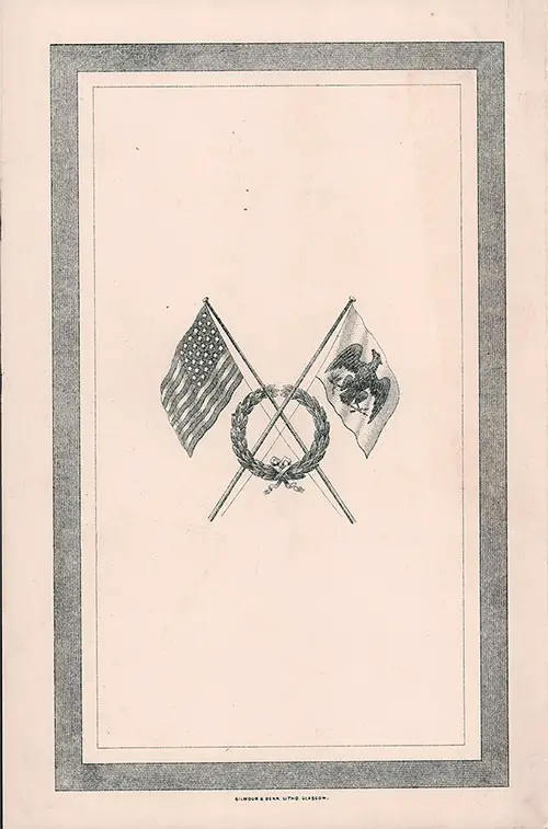 Back Cover, SS New York Second Cabin Passenger List, 9 November 1896.