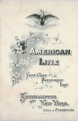 1907-10-26 Passenger Manifest for the <em>SS St. Louis </em>