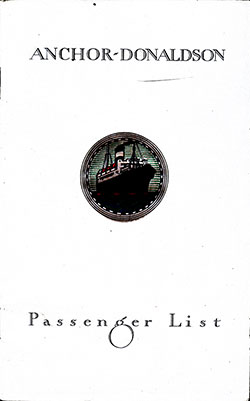 1930-08-22 Passenger List - Letitia