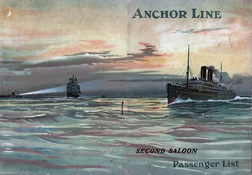 Covers, Anchor Line SS California Second Class Passenger List - 12 October 1907.