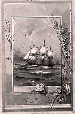 Front Cover for a Saloon Passenger List for the SS City of Rome of the Anchor Line, Departing 23 August 1884 from Liverpool to New York